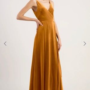 Jenny Yoo Velvet Bridesmaid Dress - Marigold